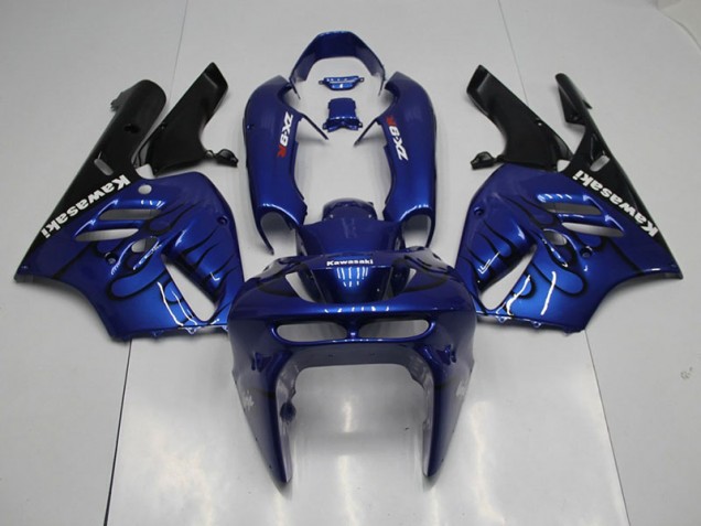 1994-1997 Blue Black Flame Kawasaki Ninja ZX9R Motorcycle Fairings & Bodywork