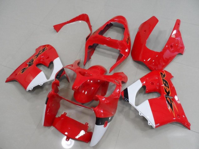 2000-2001 Red and White Kawasaki Ninja ZX9R Motorcycle Fairings & Bodywork