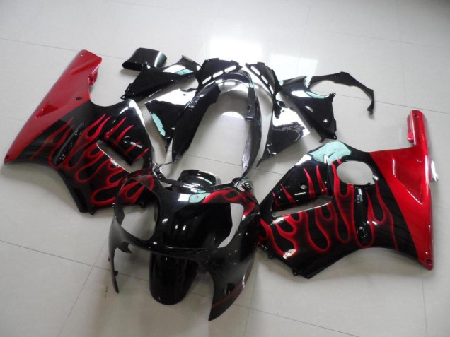 2000-2001 Red Flame Kawasaki Ninja ZX12R Motorcycle Fairings & Bodywork