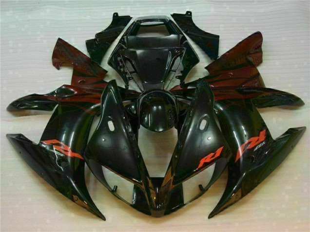 2002-2003 Black Yamaha YZF R1 Injection Motorcycle Fairings