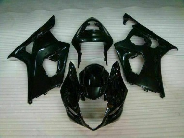 2003-2004 Glossy Black Suzuki GSXR 1000 Full Fairing Kit