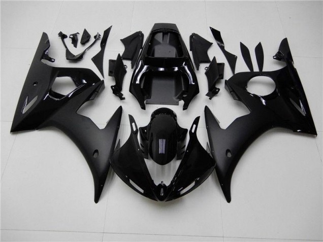 2003-2005 Glossy Matte Black Yamaha YZF R6 Motorcycle Fairings