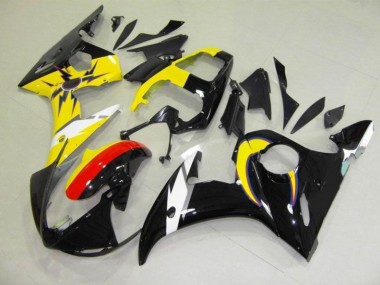 2003-2005 Moon Black Yellow Yamaha YZF R6 Motorcycle Fairings