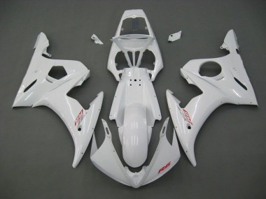 2003-2005 White Yamaha YZF R6 Motorcycle Fairings