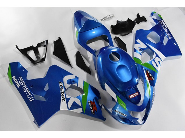 2004-2005 Blue White Suzuki GSXR 600/750 Motorcycle Fairings 2004-2005 Blue White Suzuki GSXR 600/750 Motorcycle Fairings