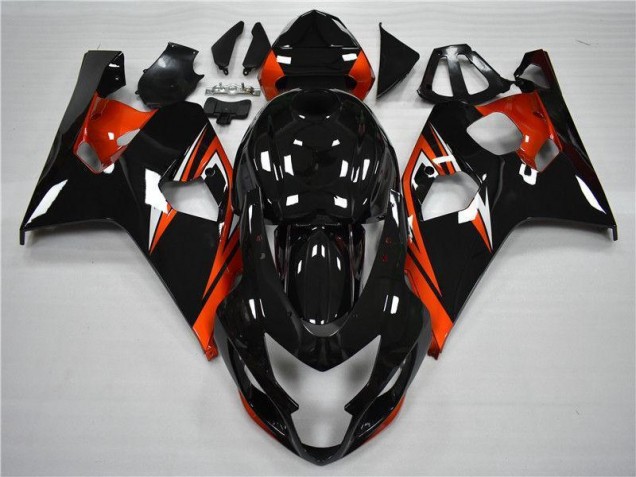 2004-2005 Orange Black Suzuki GSXR 600/750 Motorcycle Fairings 2004-2005 Orange Black Suzuki GSXR 600/750 Motorcycle Fairings