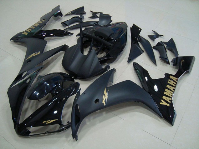 2004-2006 Black Matte Gold Yamaha YZF R1 Motorcycle Fairings 2004-2006 Black Matte Gold Yamaha YZF R1 Motorcycle Fairings