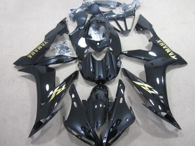 2004-2006 Black Wigh Gold Decal Yamaha YZF R1 Motorcycle Fairings 2004-2006 Black Wigh Gold Decal Yamaha YZF R1 Motorcycle Fairings