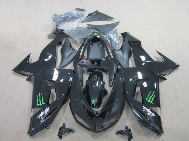 2006-2007 Black Green Monster Kawasaki Ninja ZX10R Motorcycle Fairings 2006-2007 Black Green Monster Kawasaki Ninja ZX10R Motorcycle Fairings