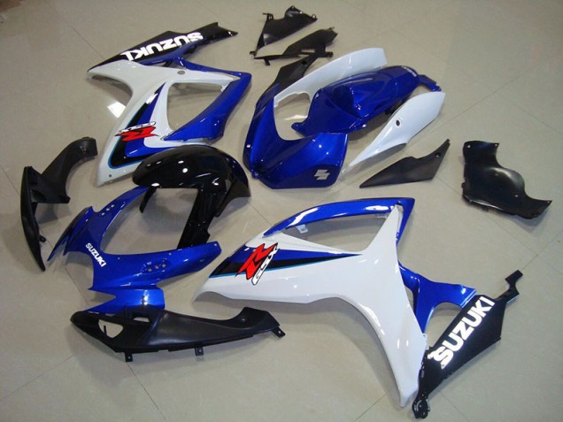2006-2007 Blue White Black Suzuki GSXR750 Motorcycle Fairings & Bodywork 2006-2007 Blue White Black Suzuki GSXR750 Motorcycle Fairings & Bodywork
