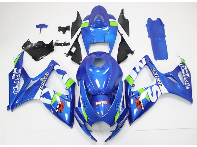 2006-2007 Blue White Suzuki GSXR 600/750 Abs Fairing Kits 2006-2007 Blue White Suzuki GSXR 600/750 Abs Fairing Kits