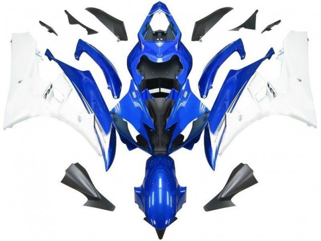 2006-2007 Blue White Yamaha YZF R6 Motorcycle Fairings