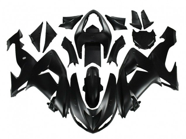 2006-2007 Matte Black Kawasaki Ninja ZX10R Fairing Kit