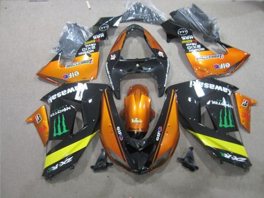 2006-2007 Orange Black Kawasaki Ninja ZX10R Motorcycle Fairings
