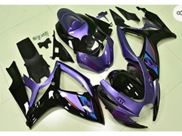 2006-2007 Purple Black Suzuki GSXR 600/750 Motorcycle Fairings 2006-2007 Purple Black Suzuki GSXR 600/750 Motorcycle Fairings