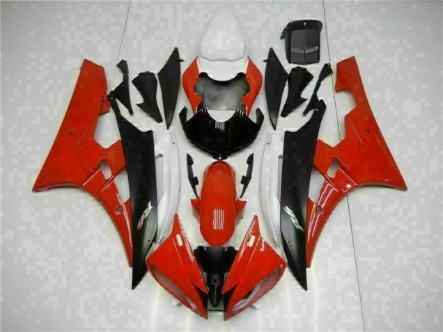 2006-2007 Red Black Yamaha YZF R6 Motorcycle Fairings