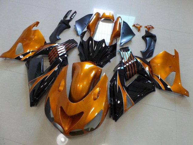 2006-2011 Brown and Black No Sticker Kawasaki Ninja ZX14R Motorcycle Fairings