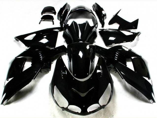 2006-2011 Glossy Black Kawasaki Ninja ZX14R Motorcycle Fairings 2006-2011 Glossy Black Kawasaki Ninja ZX14R Motorcycle Fairings