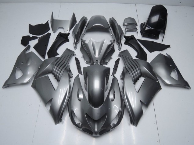 2006-2011 Glossy Grey Kawasaki Ninja ZX14R Motorcycle Fairings