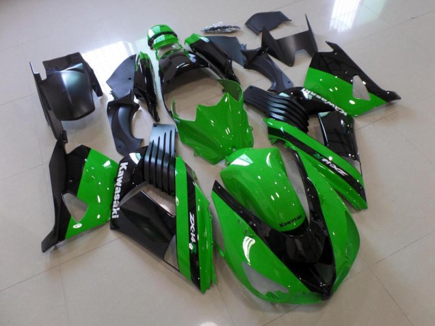 2006-2011 Green and Black Kawasaki Ninja ZX14R Motorcycle Fairings