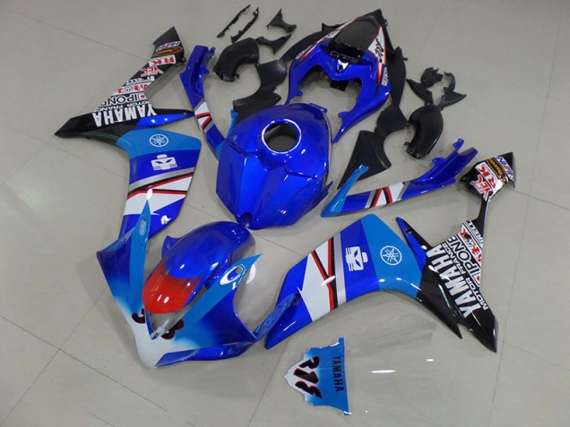 2007-2008 Blue White Black Stickers Yamaha YZF R1 Motorcycle Fairings 2007-2008 Blue White Black Stickers Yamaha YZF R1 Motorcycle Fairings