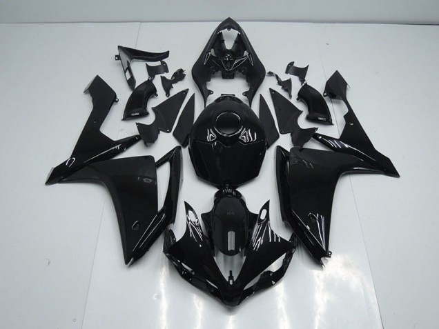 2007-2008 Glossy Black Yamaha YZF R1 Motorcycle Fairings