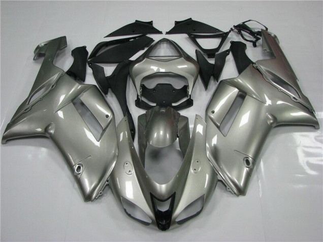 2007-2008 Grey Kawasaki Ninja ZX6R Motorcycle Fairings