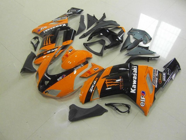 2007-2008 Orange Monster Kawasaki Ninja ZX6R Motorcycle Fairings 2007-2008 Orange Monster Kawasaki Ninja ZX6R Motorcycle Fairings