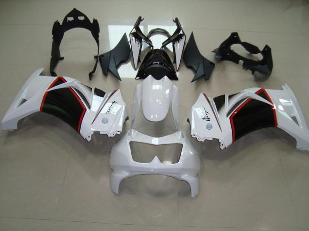 2008-2012 Pearl White Black Kawasaki Ninja ZX250R Motorcycle Fairings & Bodywork