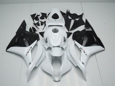 2009-2012 White Matte Black Honda CBR600RR Motorcycle Fairings