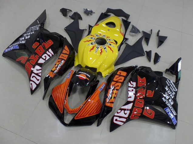 2009-2012 Yellow Rossi Race Honda CBR600RR Motorcycle Fairings 2009-2012 Yellow Rossi Race Honda CBR600RR Motorcycle Fairings