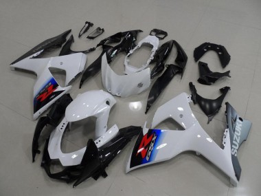 2009-2016 White Silver Suzuki GSXR 1000 Motorcycle Fairings
