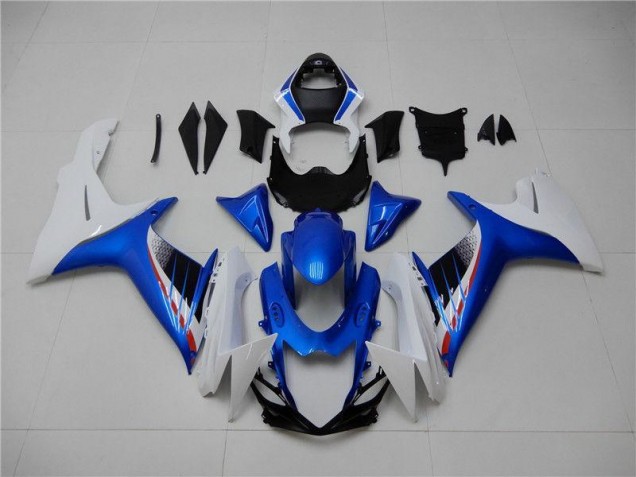 2011-2020 Blue White Suzuki GSXR 600/750 Plastics Fairing Kits