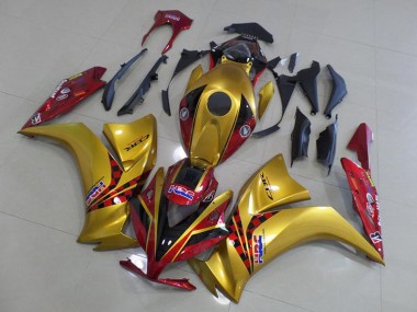 2012-2016 Gold and Dark Red Honda CBR1000RR Motorcycle Fairings