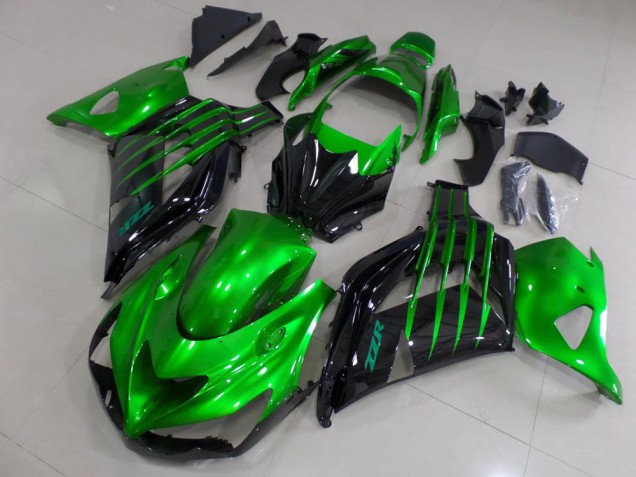 2012-2019 Candy Green and Black Kawasaki Ninja ZX14R Motorcycle Fairings 2012-2019 Candy Green and Black Kawasaki Ninja ZX14R Motorcycle Fairings