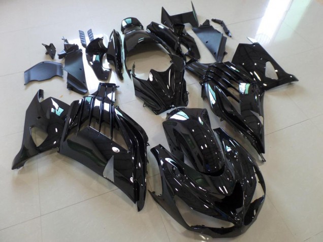 2012-2019 Glossy Black Kawasaki Ninja ZX14R Motorcycle Fairings